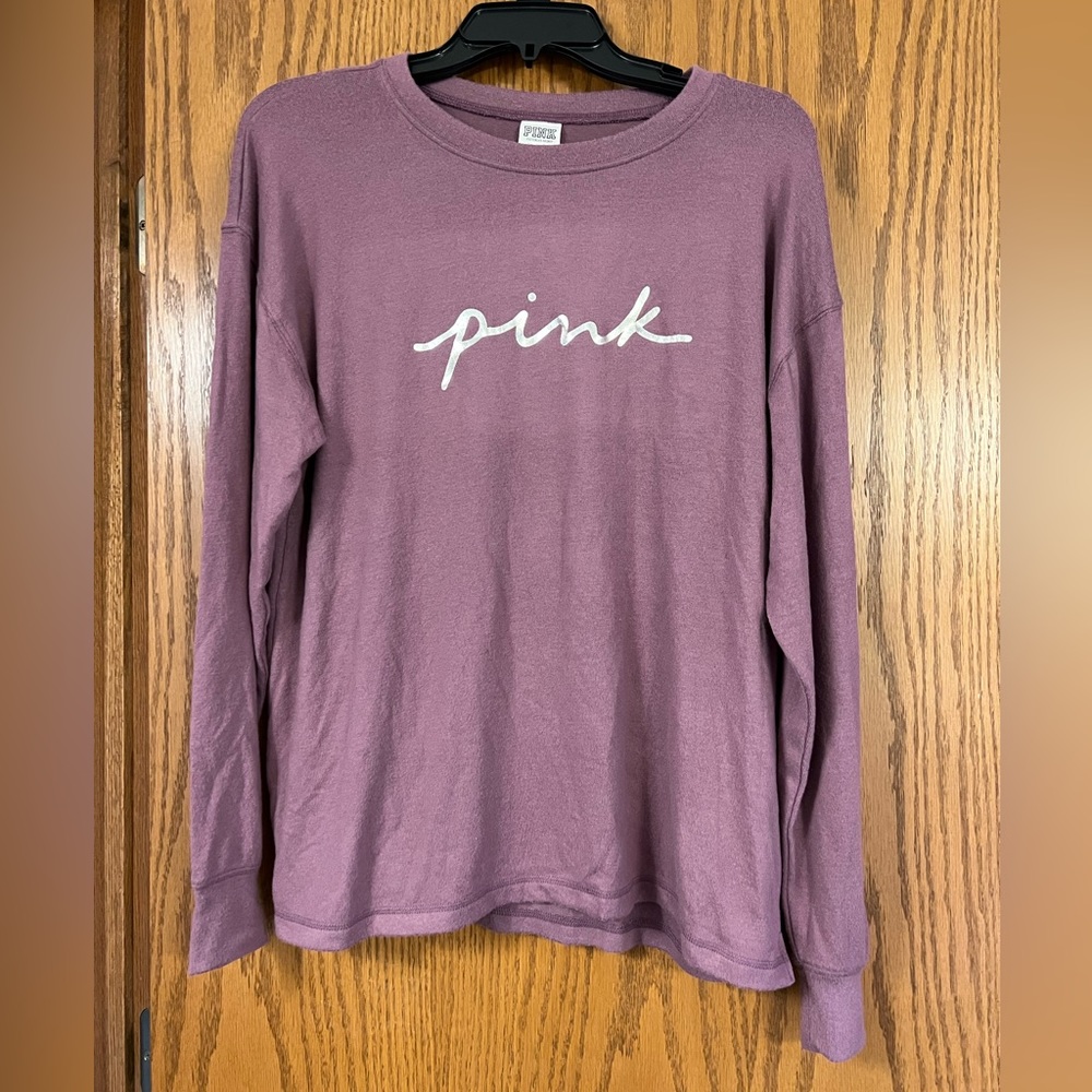 New Light Purple Victoria’s Secret PINK Super Soft Pajama Top Medium Long Sleeve
